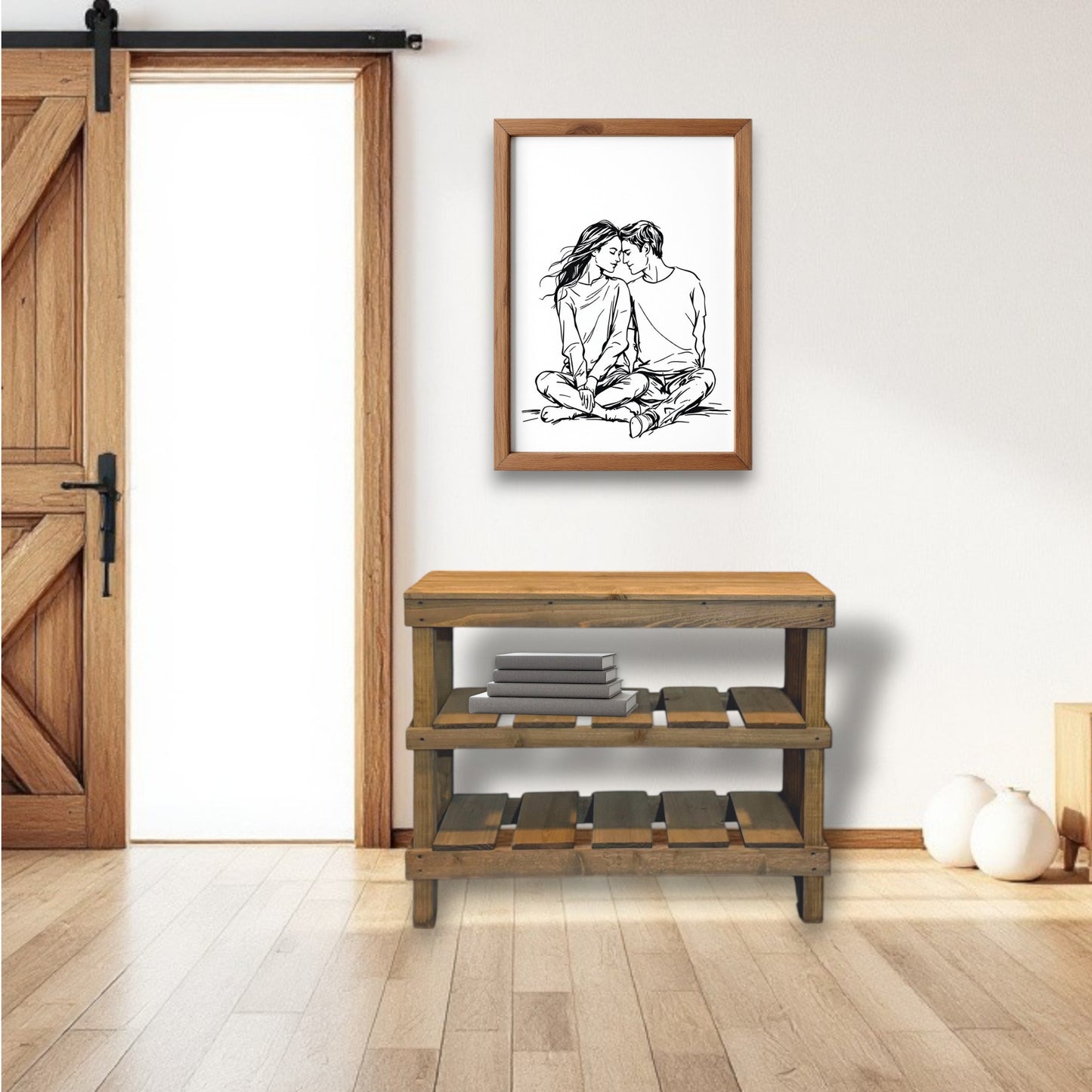 Rustic 3-tier Wooden Console Table – Handcrafted Entryway, Sofa, Or Hallway Table