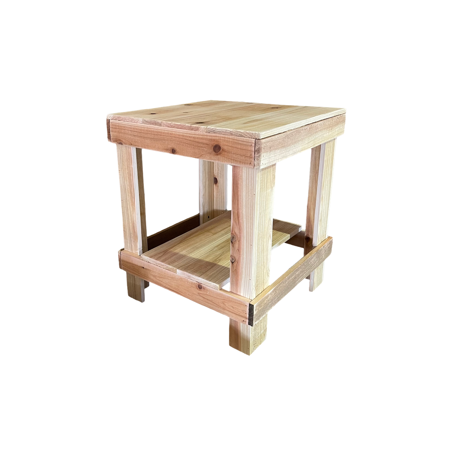 Rustic Wood Farmhouse End Table/Side Table