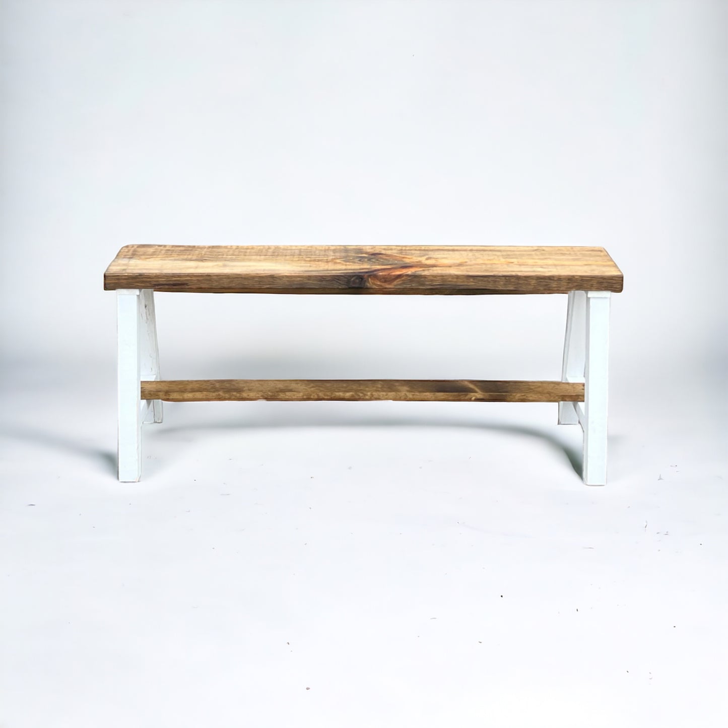 Simple Farmhouse Solid Wood Entry Bench