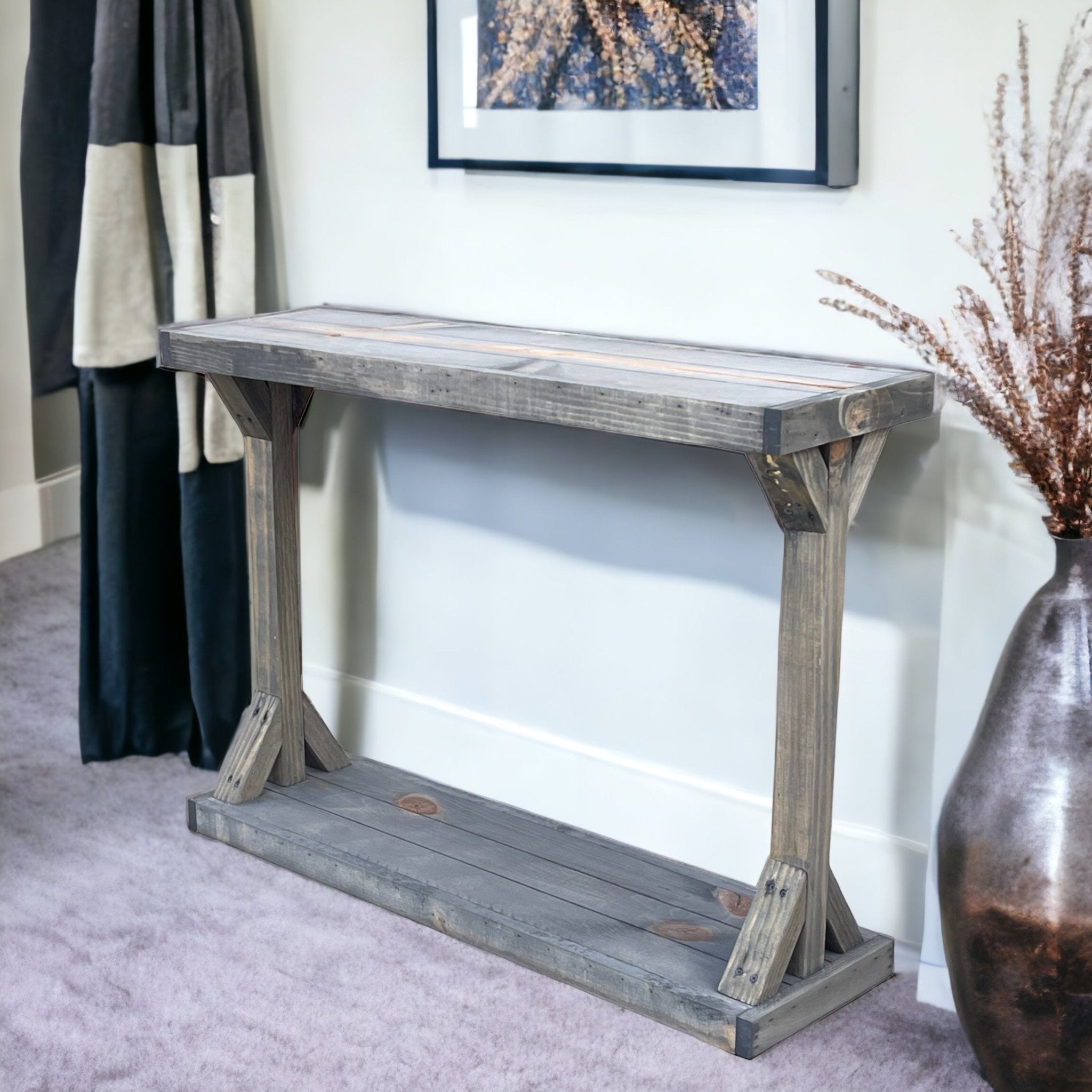 Solid Wood Barb Console Entry Table Intrinsic Haven
