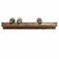 Handmade solid wood wall-mounted wine rack in dark walnut with floating shelf design, modern rustic furniture style.
