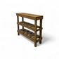 Rustic 3-tier Wooden Console Table – Handcrafted Entryway, Sofa, Or Hallway Table