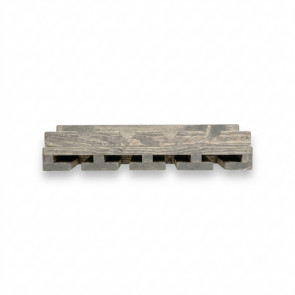 Bottle Holder + Stemware Storage Wine Rack: Cask & Timber All-in-One Wall Mounted Wine Station – Handcrafted Solid Wood