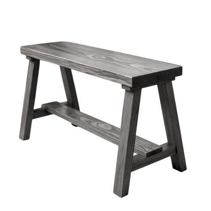 Simple Farmhouse Solid Wood Entry Bench: Handcrafted Solid Pine Seating – Minimalist Rustic Entryway Bench