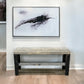 Rustic Bella Real Solid Wood Entryway Accent Bench