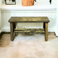 Solid Pine Wood Contemporary Shelf Storage Entryway Bench