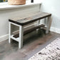 Rustic Bella Real Solid Wood Entryway Accent Bench