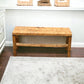 Rustic Bella Real Solid Wood Entryway Accent Bench