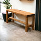Rustic Bella Real Solid Wood Entryway Accent Bench
