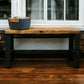 Rustic Bella Real Solid Wood Entryway Accent Bench