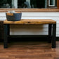 Rustic Bella Real Solid Wood Entryway Accent Bench
