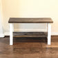 Solid Pine Wood Contemporary Shelf Storage Entryway Bench