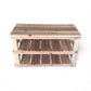 Rustic Wood Entryway Two-Tier Shoe Rack Bench