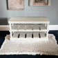 Rustic Wood Entryway Two-Tier Shoe Rack Bench