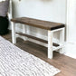 Rustic Bella Real Solid Wood Entryway Accent Bench