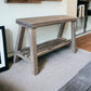 Solid Pine Wood Contemporary Shelf Storage Entryway Bench