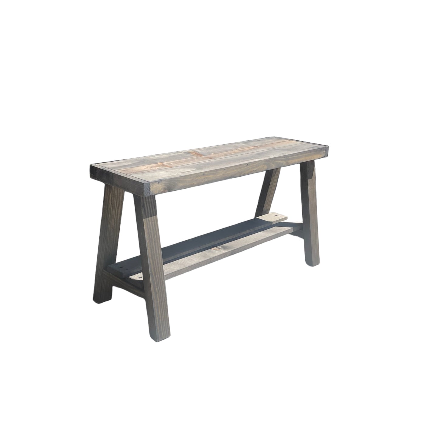 Farmhouse Olive Branch Solid Pine Wood Entry Bench: Handcrafted Rustic Entryway Seating – Solid Pine Wood Farmhouse Bench