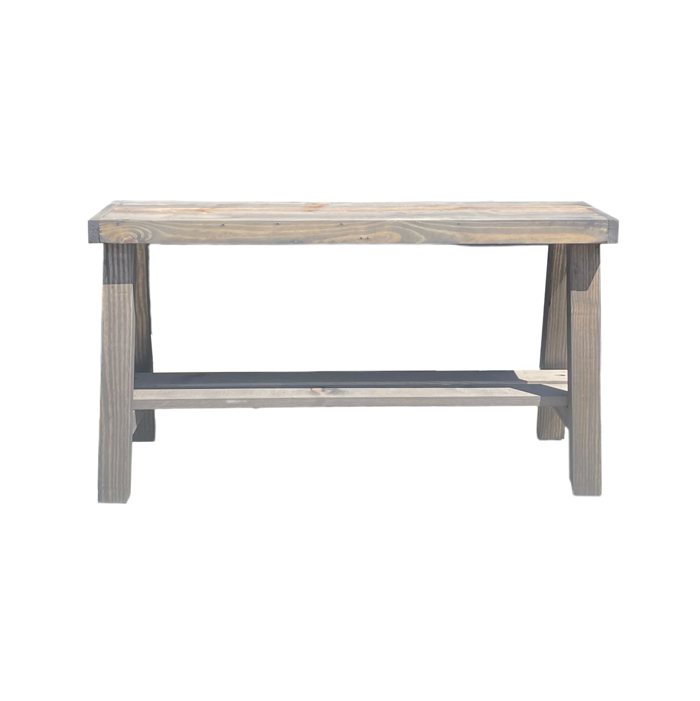 Farmhouse Olive Branch Solid Pine Wood Entry Bench: Handcrafted Rustic Entryway Seating – Solid Pine Wood Farmhouse Bench