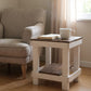 Rustic Farmhouse Slim Living Room End Table