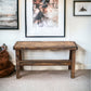 Farmhouse Olive Branch Solid Pine Wood Entry Bench - Intrinsic Haven Benches Dark/White