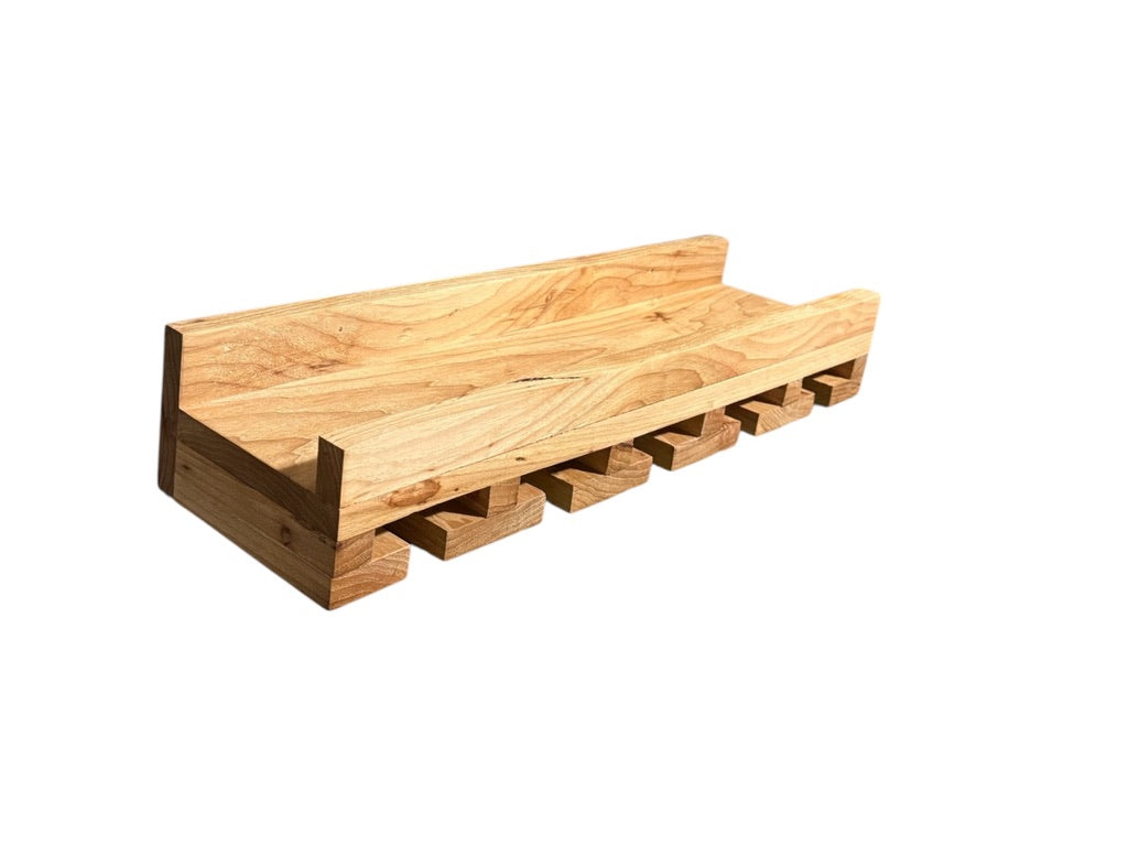 Intrinsic Haven Premium Series Solid Hard Wood Wall-Mounted Wine Rack & Stemware Holder