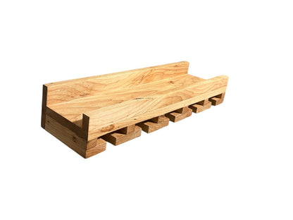 Intrinsic Haven Premium Series Solid Hard Wood Wall-Mounted Wine Rack & Stemware Holder