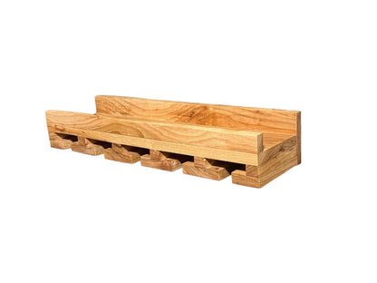 Intrinsic Haven Premium Series Solid Hard Wood Wall-Mounted Wine Rack & Stemware Holder