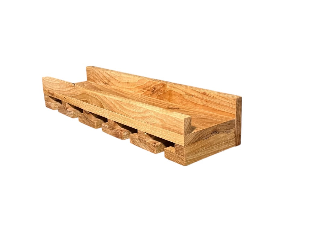 Intrinsic Haven Premium Series Solid Hard Wood Wall-Mounted Wine Rack & Stemware Holder