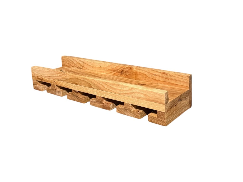 Intrinsic Haven Premium Series Solid Hard Wood Wall-Mounted Wine Rack & Stemware Holder