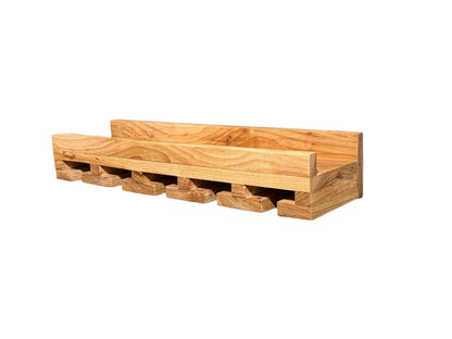 Intrinsic Haven Premium Series Solid Hard Wood Wall-Mounted Wine Rack & Stemware Holder