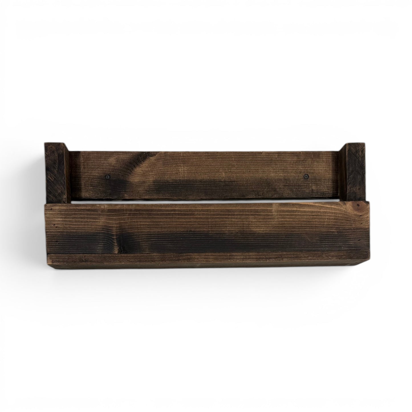 Vista Rustic Wall Organizer Shelf | Solid Wood Mail, Recipe & Magazine Holder
