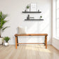 Simple Farmhouse Solid Wood Entry Bench