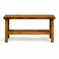 Solid wood furniture entryway bench with dark walnut top, white legs, and lower floating shelf in modern rustic style.