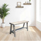 Farmhouse Olive Branch Solid Pine Wood Entry Bench