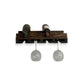 Rustic Luxe Wall Mounted Wine Rack with Glass Holder Combo