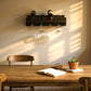 Rustic Luxe Wall Mounted Wine Rack with Glass Holder Combo