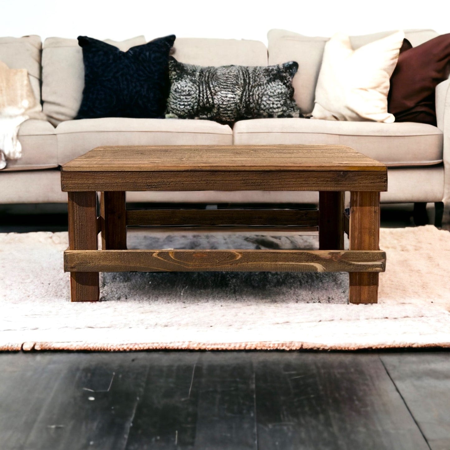 Rustic Farmhouse Coffee Table - Intrinsic Haven Coffee Table Natural