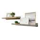 Rustic Luxe Pine Wood Floating Wall Shelves, Set of 2 - Intrinsic Haven Wall Mounted Shelves 30 in Gray