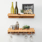 Rustic Luxe Wall Mounted Wine Rack/Glass Stem Holder - Intrinsic Haven Wine Rack 20" Walnut