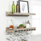 Rustic Luxe Wall Mounted Wine Rack/Glass Stem Holder - Intrinsic Haven Wine Rack 30" Grey
