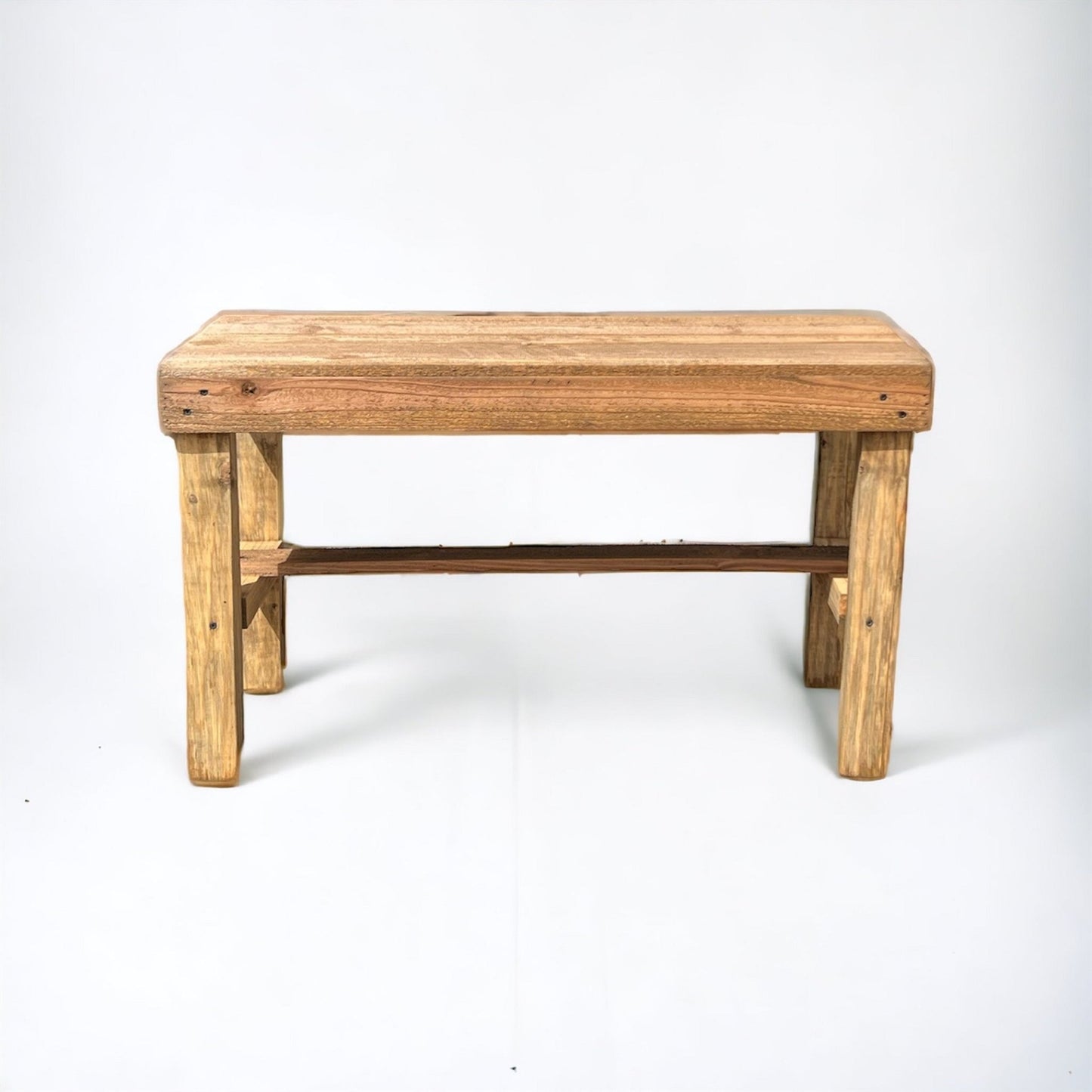 Rustic Wood Small Entryway Bench - Intrinsic Haven Benches Brown