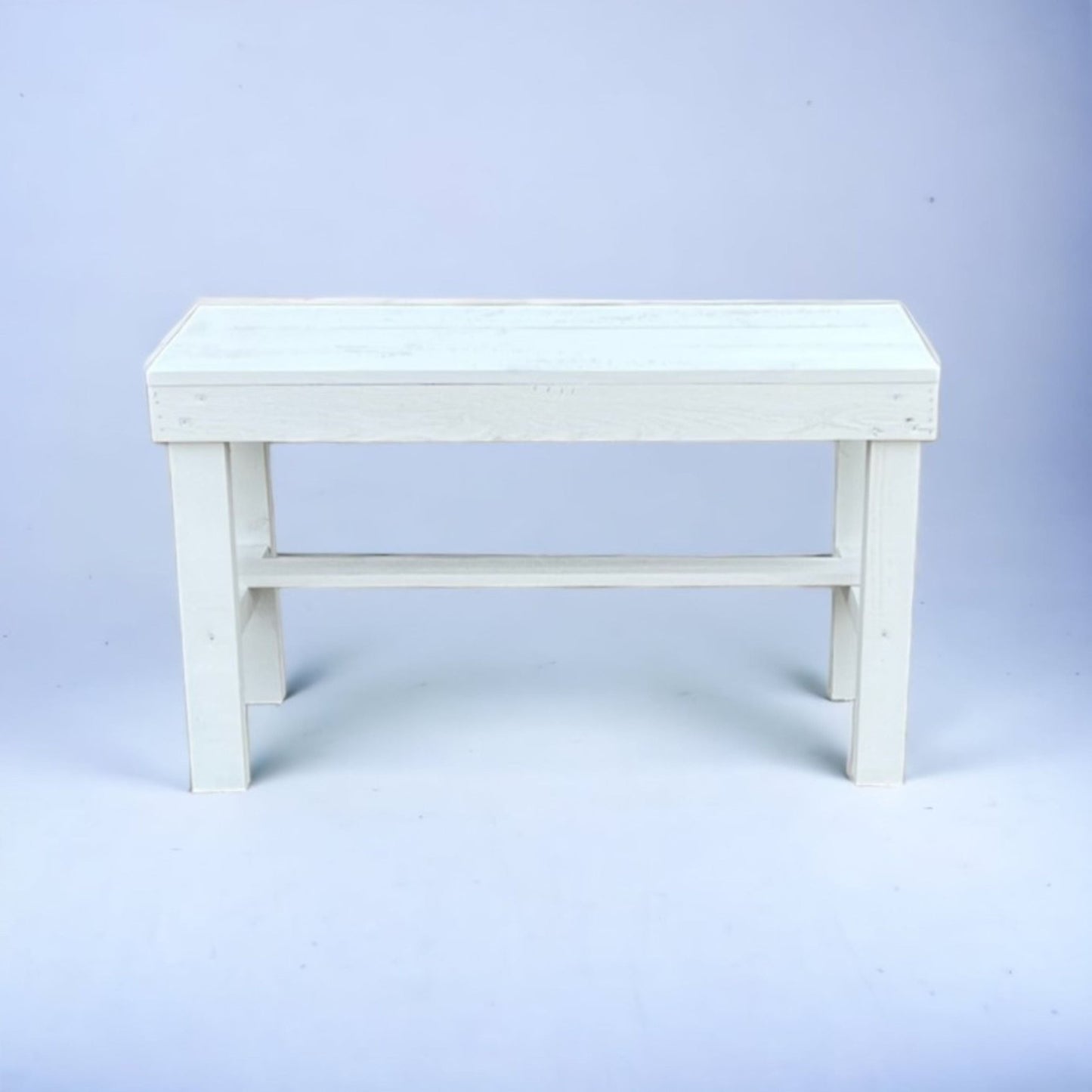 Rustic Wood Small Entryway Bench - Intrinsic Haven Benches White