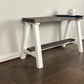 Simple Farmhouse Solid Wood Entry Bench - Intrinsic Haven Benches 12"D x 36"L x 20.5"H Gray/White