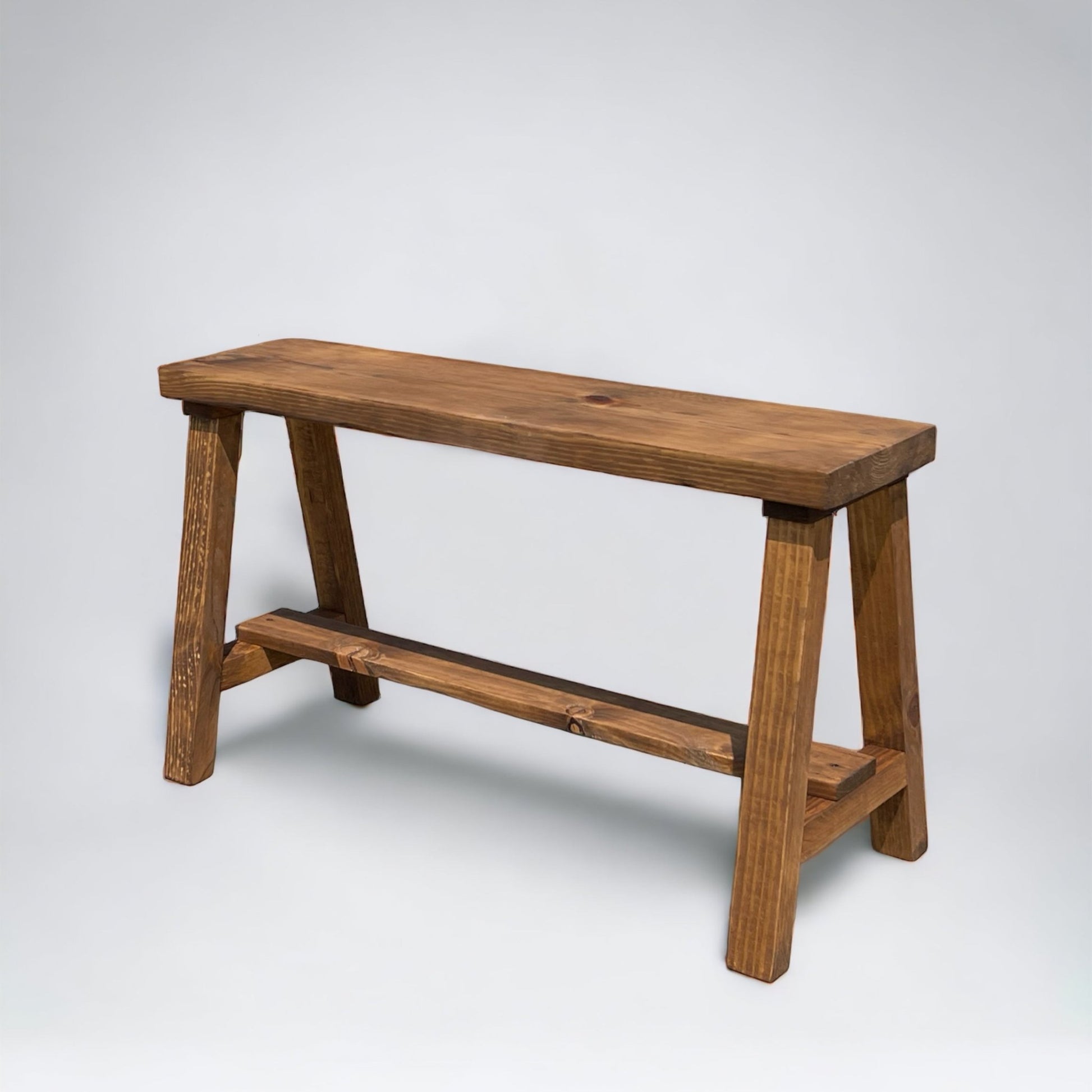 Simple Farmhouse Solid Wood Entry Bench - Intrinsic Haven Benches 12"D x 48"L x 20.5"H Gray