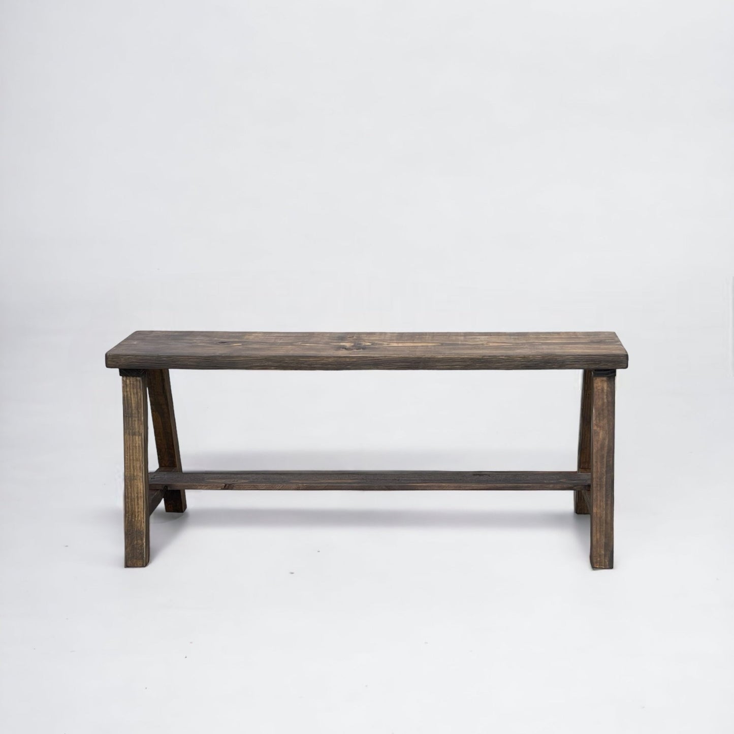 Simple Farmhouse Solid Wood Entry Bench - Intrinsic Haven Benches 12"D x 48"L x 20.5"H Dark Walnut