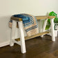 Simple Farmhouse Solid Wood Entry Bench - Intrinsic Haven Benches 12"D x 36"L x 20.5"H Light/White