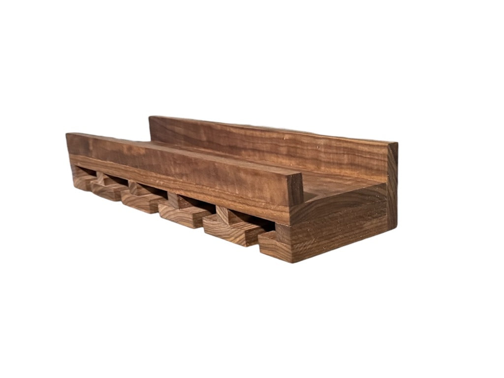 Intrinsic Haven Premium Series Solid Hard Wood Wall-Mounted Wine Rack & Stemware Holder